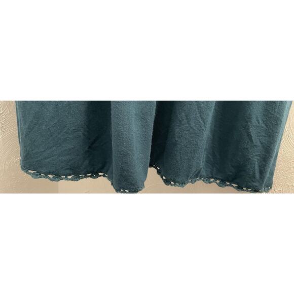 Moth from Anthropologie Teal Cable Knit Dress Short-Sleeved Size Medium - Picture 4 of 5